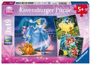 Ravensburger Kinderpuzzle - 09339 Schneewittchen, Aschenputtel, Arielle - Puzzle für Kinder ab 5 Jahren, Disney-Puzzle mit 3x49 Teilen  4005556093397