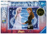 Ravensburger Kinderpuzzle - 12952 Bezaubernde Schwestern - Disney Frozen Puzzle für Kinder ab 8 Jahren, mit 200 Teilen im XXL-Format, Leuchtet im Dunkeln  4005556129522