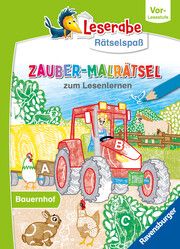 Ravensburger Leserabe Zauber-Malrätsel zum Lesenlernen: Bauernhof (Vor-Lesestufe), Malen auf Zauberpapier, Rätsel, Lesen lernen Vorschule, Rätselbuch ab 5 Jahre Ronto, Melinda 9783473488698