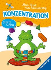 Ravensburger Mein Block zum Schulanfang: Konzentration - Rätselblock ab 6 Jahre - Konzentrationsspiele Jebautzke, Kirstin 9783473489015