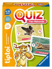 Ravensburger tiptoi 00194 Quiz Tier-Rekorde, Quizspiel für Kinder ab 6 Jahren, für 1-4 Spieler  4005556001941