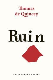 Ruin Quincey, Thomas de 9783751806213