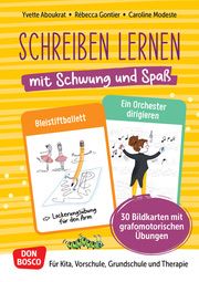 Schreiben lernen mit Schwung und Spaß. 30 Bildkarten mit grafomotorischen Übungen Aboukrat, Yvette/Gontier, Rébecca 4260694921081