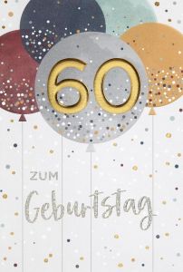 Faltkarte 60 "Zum Geburtstag"