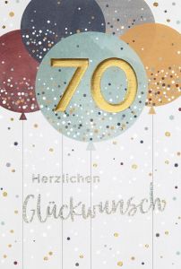 Faltkarte 70 "Herzlichen Glückwunsch"