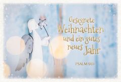 Postkartenserie "Gesegnete Weihnachten" - Engel m. Stern 10 Stk.