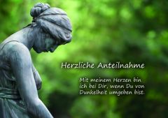 Herzliche Anteilnahme - Faltkarte