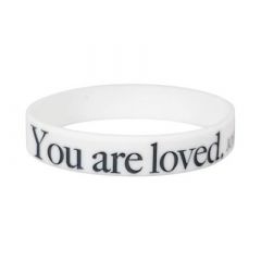 Armband "You are loved" - weiß