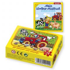 Set-Puzzle & Malbuch: Bauernhof