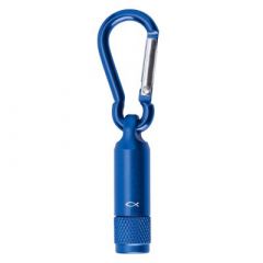 LED-Taschenlampe mit Karabiner "Ichthys" - blau