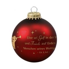 Christbaumkugel "Ehre sei Gott in der Höhe...."