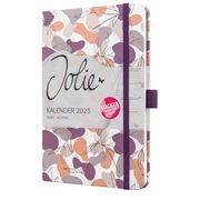 SIGEL J5359 Wochenkalender Jolie 2025 - Summer Linear Leaves - ca. A5 - violett, rosa, weiß - Hardcover - 2 Seiten = 1 Woche - 174 S. - FSC-zertifiziert  4004360782626