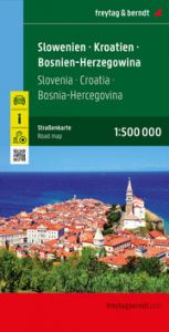 Slowenien - Kroatien - Bosnien und Herzegowina, Straßenkarte 1:500.000, freytag & berndt  9783707922066