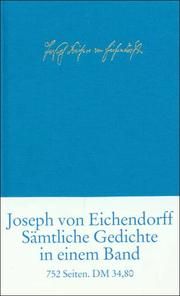 Sämtliche Gedichte in einem Band Eichendorff, Joseph von 9783458170587