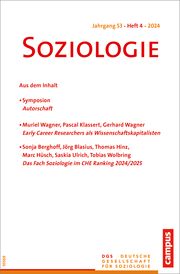 Soziologie 04/2024 Dirk Baecker/Sylke Nissen/Karin Lange 9783593518954