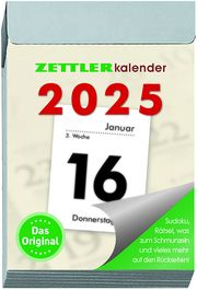 Tagesabreißkalender S 2025 - 4,1x5,9 cm - 1 Tag auf 1 Seite - mit Sudokus, Rezepten, Rätseln uvm. auf den Rückseiten - Bürokalender 301-0000  4006928026197