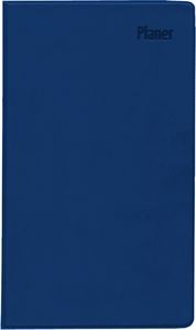 Taschenplaner Leporello PVC blau 2025 - Bürokalender 9,5x16 cm - 1 Monat auf 2 Seiten - separates Adressheft - faltbar - Notizheft - 510-1015  4006928026784