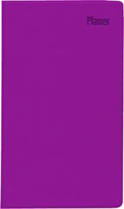 Taschenplaner Leporello PVC rot 2025 - Bürokalender 9,5x16 cm - 1 Monat auf 2 Seiten - separates Adressheft - faltbar - Notizheft - 510-1013  4006928026777