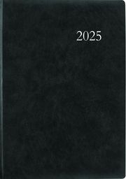 Terminbuch anthrazit 2025 - Bürokalender A4 (21x29,7 cm) - 1 Tag 1 Seite - Einband wattiert - Viertelstundeneinteilung 7:30 - 20 Uhr - 886-0021  4006928025282