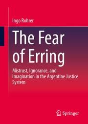 The Fear of Erring Rohrer, Ingo 9783031687822