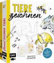 Tiere zeichnen - Das XXL-Starter-Set: Zwei Bücher im Bundle Loose, Susanne/Modzelewski, Andreas M/Atorf, Johanna 9783745919585