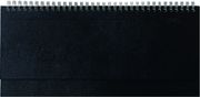 Tisch-Querkalender Balacron schwarz 2025 - Büro-Planer 29,7x13,5 cm - mit Registerschnitt - Tisch-Kalender - verlängerte Rückwand - 1 Woche 2 Seiten  4006928026043