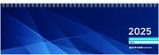 Tischquerkalender blau 2025 - 32x10,5 cm - 1 Woche auf 2 Seiten - Bürokalender mit Monatsübersichten - Stundeneinteilung 7 - 20 Uhr - 176-0015  4006928024728