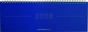 Tisch-Querkalender Papyrus Blau 2025 - Büro-Planer 29,7x10,5 cm - Tisch-Kalender - 1 Woche 2 Seiten - Ringbindung - Zettler  4006928025954