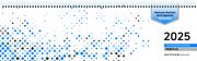 Tischquerkalender Perfo XL blau 2025 - 36,2x10,6 cm - 1 Woche auf 2 Seiten - Stundeneinteilung 7 - 20 Uhr - jeder Tag einzeln abtrennbar - 136-0015  4006928024643