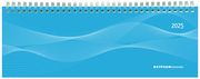 Tisch-Querkalender PP-Cover blau 2025 - Büro-Planer 29,7x10,5 cm - Tisch-Kalender - 1 Woche 2 Seiten - Ringbindung - Zettler  4006928026036