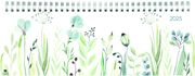 Tisch-Querkalender Style Wildblumen 2025 - Büro-Planer 29,7x10,5 cm - Tisch-Kalender - 1 Woche 2 Seiten - Ringbindung - Zettler  4006928024506