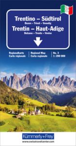 Trentino - Südtirol Nr. 03 Regionalkarte Italien 1:200 000 Hallwag Kümmerly+Frey AG 9783259014158