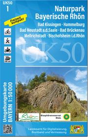 UK50-1 Naturpark Bayerische Rhön Landesamt für Digitalisierung Breitband und Vermessung Bayern 9783987760709