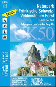 UK50-11 Naturpark Fränkische Schweiz-Veldensteiner Forst, südlicher Teil Landesamt für Digitalisierung Breitband und Vermessung Bayern 9783899336801