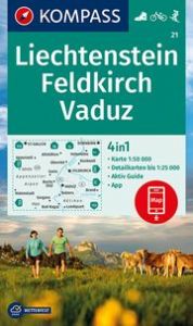 Wanderkarte 21 Liechstenstein, Feldkirch, Vaduz  9783990446324