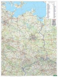 Wandkarte: Deutschland Ost, Poster, 1:500.000, Plano in Rolle Freytag-Berndt und Artaria KG 9783707916270