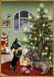 Weihnachtszimmer mit Dackel Behr, Barbara 4050003723297