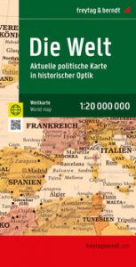 Weltkarte: Aktuelle Karte im antiken Stil, 1:20.000.000, gefaltet, freytag & berndt freytag & berndt 9783707923339