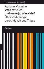 Wen rette ich - und wenn ja, wie viele? Mannino, Adriano 9783150140680