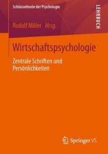 Wirtschaftspsychologie Rudolf Miller 9783531169545