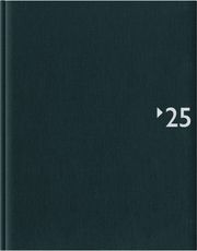 Wochenbuch anthrazit 2025 - Bürokalender 21x26,5 cm - 1 Woche auf 2 Seiten - 128 Seiten - mit Fadensiegelung - Leinenoptik - Notizbuch - 732-2621  4006928025039
