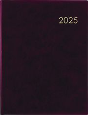 Wochenbuch bordeaux 2025 - Bürokalender 21x26,5 cm - 1 Woche auf 2 Seiten - mit Eckperforation und Fadensiegelung - Notizbuch - 739-2120  4006928024995