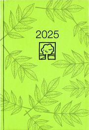 Wochenbuch grün 2025 - Bürokalender 14,6x21 cm - 1 Woche auf 2 Seiten - 128 Seiten - mit Eckperforation - Notizbuch - Blauer Engel - 766-0713  4006928025077
