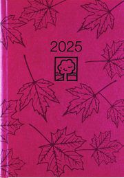 Wochenbuch rot 2025 - Bürokalender 14,6x21 cm - 1 Woche auf 2 Seiten - 128 Seiten - mit Eckperforation - Notizbuch - Blauer Engel - 766-0711  4006928025060