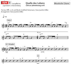 Einzelstimme - Quelle des Lebens - A-Gitarre (PDF)