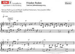 Einzelstimme - Frieden finden - Klaviersatz (PDF)