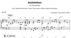 Einzelstimme - Aufstehen - ein Morgenlied - Klavier (PDF)