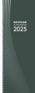 Zettler - Vormerkbuch 2025,10,5x29,7cm, Taschenkalender mit 112 Seiten, 1 Woche auf 2 Seiten, Tages-, und Wochenzählung, Zweimonatsübersicht, Drahtkammbindung und deutsches Kalendarium  4006928025787