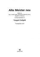 Cover Alte Meister neu Trompete in B